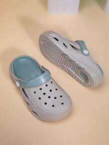 Kids Breathable Comfortable Soft Slip-On Sandals, Dual-Layer Cushioned, Non-Slip, Suitable For Indoor/Outdoor, Beach Play, Lightweight EVA Classic Sandals For Boys And Girls - 青檸色 - 查看 5