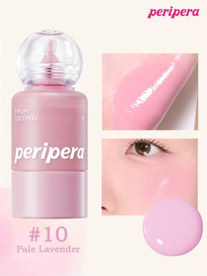 Peripera K-Beauty SYRUPY TOK CHEEK Liquid Blush, Creamy Blush Texture, Creates Natural Glowing Makeup Effect, Smooth Texture, Natural Makeup Look, Suitable For Daily And Korean Makeup