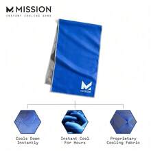 Original Evaporative Cool Technology Cooling Towel, 10" X 33",  Blue - 1 - 查看 4