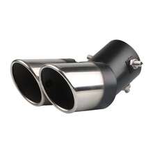 2-Outlet Stainless Steel Exhaust Tip, Universal Car Dual Exhaust Pipe Tail Throat, Muffler Silencer Accessory - Multicolor - View 13