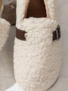 2025 Winter Faux Fur Slippers For Women, Indoor Anti-Slip Warm Winter Shoes With Thick Soft Sole & Plush Lining