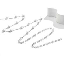 Sexy Pearl Necklace, Body Chain, Minimalist Faux Pearl Waist Chain, One-Piece Chain Accessory - Multicolor - View 3