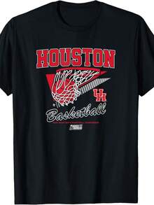Houston Cougars Basketball_ 2025 March Madness Net - NCAA T-Shirt - màu đen - Xem 1