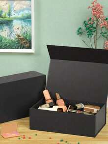 1pc Pink Gift Box, Magnetic Gift Boxes, Magnetic Closure Rectangular Collapsible Gift Box With Lid, Magnetic Gift Box For Proposals, Weddings, Bachelorette Parties, Christmas, Halloween, Birthday Gift Wrapping - Multicolor - View 4