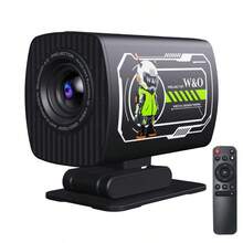 W&O [Smart 4K Mini Projector] Smart Mini Projector, Portable Outdoor Projector With 4K Support, Auto Focus & Keystone, Dolby Audio, Zoom, Native 720P Movie, Ideal Gift For Xmas - Black - View 12