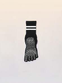 1/2/3/4/7 双装女士多色专业瑜伽袜，防滑硅胶抓地普拉提健身袜，踝袜/膝袜，透气，适合春夏秋冬穿着 - 彩色 - 查看 12