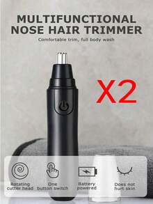Electric Nose Hair Trimmer Unisex Implement Shaver Clipper Neck Hair Cutter Men's Shaving Tool Portable Clean Trimer - Black - View 10