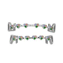 2-Piece Set Hip-Hop Fashion Gold Teeth Heart Full Diamond  Teeth Set Daily Personality  Rap Accessories - 多色-B - 查看 11