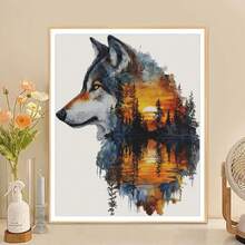 1Pc Paint By Numbers Kit For Adults Beginner, DIY Custom Portrait Pet Dog Animal Family Photo To Canvas Painting, Easy Modern Landscape Floral Art, Oil & Acrylic Paint By Number For Adults No Framed(40*50cm/16*20 Inch), Diamond Painting Kits Full Round Square Drill, Romantic Valentine's Day Anniversary Gift For Her Him - Animal Creativity - View 7