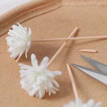 10支/25支白色人造花香藤条装饰，香薰扩散器配件，适用于婚礼、客厅、走廊，无焰型 - 彩色 - 查看 7