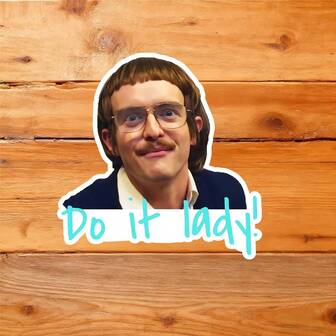 1/2/5pcs 7.4cm(2.95inch)Chit Do It Lady Vinyl Sticker, Motivational & Funny Stickers For Women, Cute Animal Decals For Water Bottle, Laptop, Phone Case, Journal, School Supplies & Aesthetic Desk Accessories Decorative Stickers, Phone Case Stickers, Funny Stickers