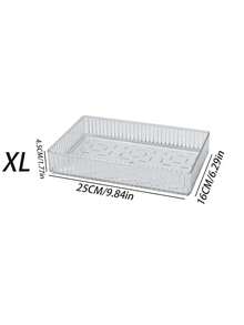 1pc Transparent Drawer Style Makeup Storage Box With Compartments For Cosmetics, Perfumes, Lipsticks, Eyebrow Pencils, Etc.,For Holiday Beach, Bathroom Collection, Bedroom Collection, Large Capacity - Clear - View 14