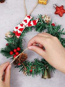 20/1件装红色浆果枝条，松果花，人造圣诞松果浆果花环，仿真红色浆果枝条绿植，塑料圣诞树枝，适用于工艺品、壁炉、酒吧、派对、节日装饰、婚礼派对用品、厨房餐桌装饰、情人节礼物、家居装饰、圣诞装饰、房间装饰、圣诞树装饰品 - 紅色 - 查看 4