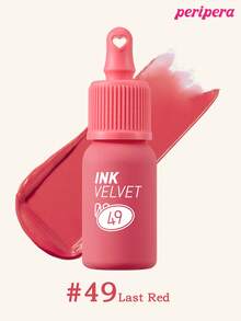 Peripera K-Beauty Ink Velvet Lipstick, High Color Payoff, Long-Lasting, Lightweight, Gluten-Free, Preservative-Free, Velvet Matte Lipstick, Liquid Lipstick, Smooth, Long-Lasting Color, Korean Cosmetics - #49 Last Red - View 4