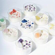 2/4/6个圆形玻璃烛台，手工DIY蜡烛灯，水培容器，适用于漂浮蜡烛，厚硼硅玻璃，可重复使用，家居装饰、冥想、瑜伽、周年纪念的理想礼物 - 非常适合复活节、感恩节、父亲节、母亲节、情人节、独立日 - 彩色 - 查看 4