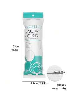 100/200pcs/Pack High-Quality Pearl-Patterned Cleaning Pads. Soft, Skin-Friendly And Breathable, With Double-Sided Three-Layer Design, Strong Water Absorption And Suitable For Both Dry And Wet Use.Ideal For Makeup Application And Removal, As Well As Cleaning And Care Of Face, Eyes And Nail Polish. - Multicolor - View 13