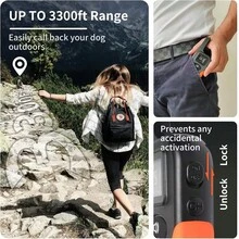 Collar de entrenamiento para perros con vibración recargable y control remoto, impermeable, sin descarga eléctrica, alcance del control remoto de 1000 m