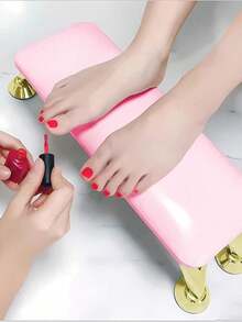 U型可调节美甲扶手支架,白色PU皮革,符合人体工学的美甲师手部支撑架,适用于专业美甲美足沙龙工作台,便携式美甲扶手,适用于凝胶指甲油、亚克力指甲和延长甲,防滑底座,易于清洁,高度和角度可调节,完美礼品 - 彩色 - 查看 3