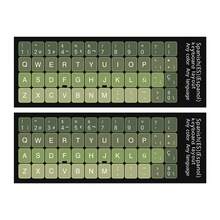 2张多风格西班牙语自粘贴纸 | 采用彩色网格、渐变色和对比图案设计 | 适用于笔记本电脑键盘 | 耐刮擦、耐磨损、移除后不留残胶 | 用于清晰标记信息和装饰设备 | 适用于办公室、学习和日常使用场景 - 彩色 - 查看 8