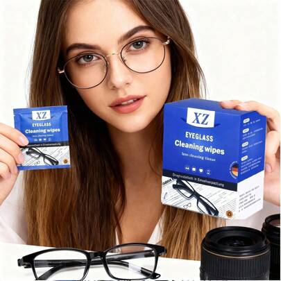 Eyeglass Cleaning Wet Wipes, Lens Cleaning Wet Wipes, Eyeglass Cleaning Solution, Eyeglass Cleaning Cloth, Disposable Wet Wipes, Eyeglass Cleaning Cloth, Eyeglass Cleaning Cloth With Anti-Fog Function, Suitable For Eyeglass Lenses