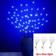 1/2/3 pezzi 20 LED Ramo decorativo luminoso fai-da-te marrone, lampada ramo artificiale, a batteria, luce notturna fatata per interni, a forma di ramo, lampada decorativa da tavolo, decorazione camera da letto, luce decorativa per la casa, decorazione natalizia - Castano - Visualizzare 19