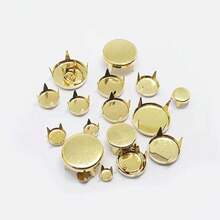 50/100pcs Round Brass 4 Claw Flat Rivets Studs 3/4/5/6/7/8/9/10mm For Leather Craft Costumes Bags Belts Shoes DIY Punk Goth Spike - Multicolor - View 10