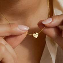 1pc Customized Engraved Heart Pendant Necklace, Special Date Necklace, Personalized Love Pendant, Engraved Love Necklace, Name And Date Jewelry Gift