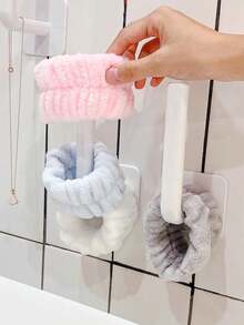 2pcs/Pack Solid Color Soft Wristband For Face Washing, Elastic & Sweat-Absorbing Hand Bands For Bathing Home Bathroom Decor Fall Decor Back To School Hair Accessories - Màu tím - Xem 6