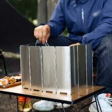 1 Set Pantalla cortavientos de aluminio ultraligera - Perfecta para cocinar al aire libre - Multicolor - Ver 2