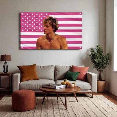 1 st JJ Maybank 60*90/90*150 cm polyester amerikansk flagga gobeläng - vägghängande banderoll för sovrum, vardagsrum, kontor, festdekor - ingen ström behövs