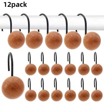 12件套彩色原木挂钩：DIY装饰浴帘挂钩、节日装饰和收纳挂钩，是圣诞老人秘密礼物、节日女主人礼物或节日礼品的完美个性化之选；与圣诞家居装饰完美搭配。