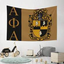 Alpha Phi Tapestry Wall Hanging Home Bedroom Dormitory Decoration Fluffy Peach Art Decorating Gifts - 40*60英寸 - 查看 6