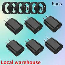 Bộ sạc Type C 6 món: Củ sạc điện thoại USB C + Cáp – Sạc nhanh cho điện thoại và các thiết bị điện tử nhỏ | Kho hàng địa phương, công suất đầu ra cao - Xem 1