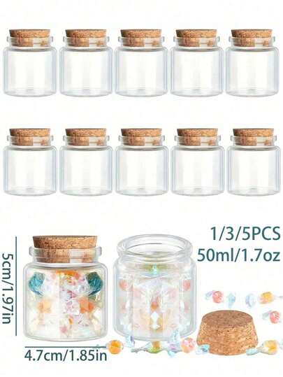 47毫米螺旋盖软木塞玻璃瓶，漂流瓶，试管，沉香瓶，虫草瓶，许愿瓶