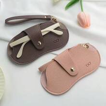 1pc Anti-Pressure Eyeglass Case, Portable Eyeglass Bag, Sunglasses & Prescription Glasses Storage Pouch, Hanging Anti-Lost Protective Cover, Fashionable Multi-Function Eyeglass Holder, Eyeglass Case, Travel Essential, Suitable For Vacation, Dorm, Home, School, Travel - Multicolor - View 4