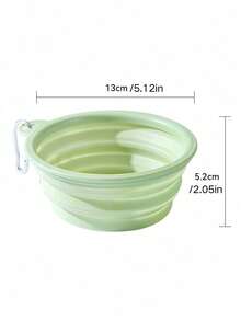 可折叠宠物碗，适合旅行、露营、散步，可用作猫狗的水碗和食碗，无异味，带登山扣 - 彩色 - 查看 6