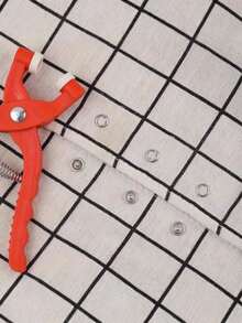 Kit de botones a presión de 5 puntas de alta resistencia, incluye herramienta fijadora de broches y instalador - Juego de reparación de botones sin costuras, alicates para ojetes, kit de broches metálicos a presión, broches para ropa, chaquetas, reparación de prendas, cuero/cinturones/zapatos/manualidades, sujetadores duraderos, para entusiastas de la costura