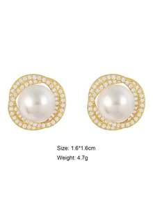 1 Pair Of Geometric Pattern Wrapped Bead Earrings, Suitable For Daily Wear, Party Gifts, And Everyday Wear - Multicolor - View 5
