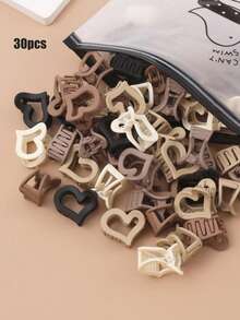 15/20件套女孩简约长方形发夹，适合日常或节日佩戴 - 彩色 - 查看 8