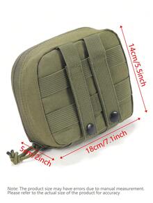 MOLLE Expandable Chest Bag With Hook And Loop, Can Be Attached To Vest Or Backpack, Smooth Zipper, Portable Travel Organizer Pouch For Phone, Keys, Outdoor Gear - Multicolor - View 2