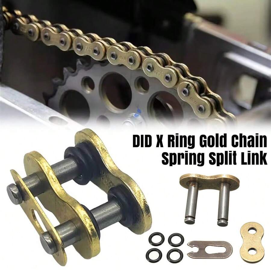 5 Set DID Gold X-Ring Split Spring Link 525 Motorcycle Chain 525HV - Gold - View 1