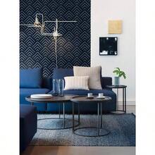 Peel And Stick Wallpaper Navy Blue Wallpaper Geometric Wallpaper Dark Blue And Light Blue Contact Paper Self Adhesive Removable Wallpaper For Cabinets Waterproof Thicken Vinyl 78.7"X17.3" - 黑色 - 查看 5