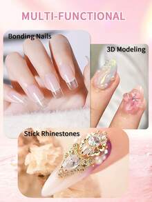 15g UV Cured Acrylic Nail Glue, Strong And Transparent, Suitable For Nail Art Stickers - Clear - View 2