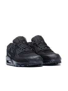 Nike Air Max 90 男士运动鞋，跑步缓震，标志性华夫格鞋底，缝线覆面，TPU 细节 Logo，百搭舒适，适合健身房、街头日常穿着，全黑 CN8490-003 - 黑色 - 查看 2