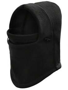 1pc Winter Warm Fleece Knitted Balaclava Hat, Unisex Outdoor Cycling Ski Mask Scarf Neck Warmer Windproof Cap - Multicolor - View 9