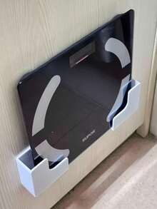 2pcs Wall-Mounted Weight Scale Storage Rack - Seamless Adhesive, No Drilling Installation | Durable Plastic Material, Space-Saving, Bathroom Storage Rack | Compatible With Body Fat Scale/Fitness Equipment/Digital Scale | Stylish Compact Design, Suitable For Bathroom/Home Gym/Laundry Room | Strong Adhesive Storage Rack - Stores Weight Scale And Fitness Accessories | Tool-Free, Easy Installation - Essential For Small Space Home Organization