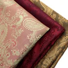 1pc Paisley Advanced Linen Satin Silky Soft Fabric 19.69x58.26inch 100% Polyester For Bridal, Wedding Decor, Crafts, Sewing, Ideal For DIY Bows,Tablecloths, Pillows, Bags, Drapes Curtains, And Crafts, Hand Wash Only, Sewing Supplies For Crafting - Multicolor - View 1