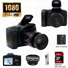 1080P HD Digital Camera With 2MP Camera, 16X Optical Zoom, Digital Image Stabilization, 600mAh Battery, 2.4" Detachable Lens, Supports Up To 128GB Memory Card - Camera + Card Reader - View 1