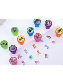 10PCS Cartoon Anime Figure Paw Patrol Ryder Rubble Skye Chase Figure Image Graphical Hand Stamp Reward Party Seal Encourage Gifts Reward Seal Toys - Multicolor - View 7