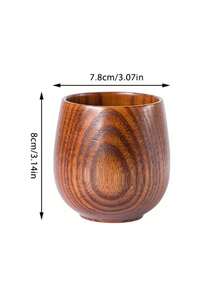 1 pieza Taza de madera personalizable, taza, taza de café de madera, taza de madera, reutilizable, multifuncional, ornamental, elegante, exquisita, de alta calidad, personalizada, única, regalos ideales para él, regalos ideales para ella, ella, novio, novia, papá, mamá, familia, amigos, hijo, hija, estudiantes escolares, trabajadores, niños, oficina, salón de té, escuela, hogar, romance delicado